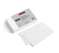 Miquelrius - Flashcards, 100 Fichas Lisas para Notas, Tarjetas para Estudio, Papel Cartulina Offset de 200 g/m², Tamaño 75 x 125 mm