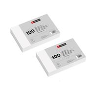 Miquelrius - Fichas de Cartulina Blancas, Tarjetas de Estudio y Preparación para Oposiciones, Pack 200 Lisas para Notas, Tamaño 150 x 100 mm, Flashcards, Material Escolar y de Oficina
