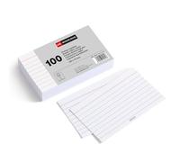Miquelrius - Flashcards, Tarjetas para Estudio, 100 Fichas Rayadas para Notas, Tamaño 125 x 75 mm, Papel Cartulina Offset 200 g/m², Material de oficina y escolar para la vuelta al cole