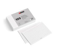 Miquelrius - Flashcards, Tarjetas de Estudio, 100 Fichas Rayadas para Notas, Tamaño 150 x 100 mm, Papel Cartulina Offset 200 g/m², Material de oficina y escolar para la vuelta al cole