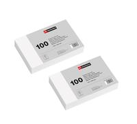 Miquelrius - Fichas de cartulina, Tarjetas de estudio y preparación para oposiciones, Pack 200 fichas lisas para notas, Tamaño 95 x 65 mm, Flashcards, Material escolar y de oficina
