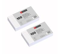 Miquelrius - Fichas de cartulina, Tarjetas de estudio y preparación para oposiciones, Pack 200 fichas rayadas para notas, Tamaño125 x 75 mm, Flashcards, Material escolar y de oficina