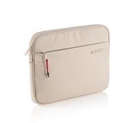 Miquelrius - Funda para portátil 13” y 14”, Protección 360°, Interior Acolchado y Suave, Tejido Sarga Repelente al Agua, Sistema de fijación Interno, Bolsillo Exterior con Cremallera, Beige