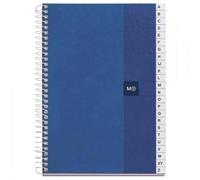 Miquelrius - Libro Índice, 100 Hojas de 70 g/m², Rayado Cuadrícula 5 mm, Cuaderno con Índice Alfabético, Cubierta de Cartoncillo Plastificado, Color Azul, Tamaño 152 x 210 mm