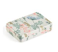 Miquelrius - Joyero portátil, Pequeño organizador 4 compartimentos, Mini joyero con espejo, Interior tacto aterciopelado, 100 x 70 x 20 mm, Hidden Forest