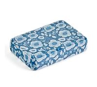 Miquelrius - Joyero portátil, Pequeño organizador 4 compartimentos, Mini joyero con espejo, Interior tacto aterciopelado, 100 x 70 x 20 mm, Flowers