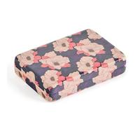 Miquelrius - Joyero portátil, Pequeño organizador 4 compartimentos, Mini joyero con espejo, Interior tacto aterciopelado, 100 x 70 x 20 mm, Magnolia