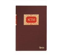 Miquelrius - Libro de Contabilidad, Clase R, Folio Natural 220 x 315 mm, Rayado Actas, 50 Hojas de 102 g/m², Forrado en Tela, Lomo Engomado