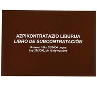 Libro subcontratacion EUSKERA miquelrius folio natural juego de 10 hojas autocopiativas
