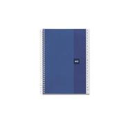 Miquelrius - Libro Índice, 100 Hojas de 70 g/m², Rayado Cuadrícula 5 mm, Cuaderno con Índice Alfabético, Cubierta de Cartoncillo Plastificado, Color Azul, Tamaño 152 x 210 mm