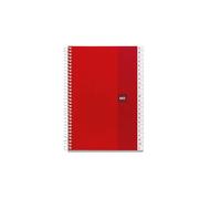 Miquelrius - Libro Índice, 100 Hojas de 70 g/m², Rayado Cuadrícula 5 mm, Cuaderno con Índice Alfabético, Cubierta de Cartoncillo Plastificado, Color Rojo, Tamaño 152 x 210 mm