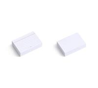 Miquelrius - Lote de 100 Fichas para Notas, Rayado Horizontal, 65 x 95 mm + 100 Fichas para Notas, Lisas, 65 x 95 mm