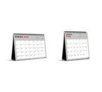 Miquelrius - Lote de 2 calendarios 2026 de sobremesa Basic, Tamaños A5: 210 x 148,5 mm + 140 x 150 mm, Planificadores 12 meses, Con espacio para anotar, Encuadernación espiral doble, Español