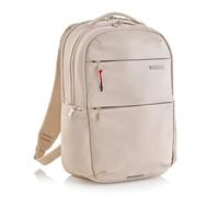 Miquelrius - Mochila 21 litros beige Bag To Work | Resistente y repelente al agua | Múltiples bolsillos | Compartimento adicional para portátil 16" | Ideal para uso diario, trabajo, estudio o viaje