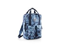 Miquelrius - Mochila Cuadrada Mystic, Mochila escolar doble, 1 Compartimento superior y dos bolsillos, Doble asa superior, Tirantes acolchados, Color Tie Dye Azul