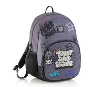 Miquelrius - Mochila escolar, Doble compartimento, Fabricada con botellas recicladas, Capacidad 24 litros, Base Reforzada, Adaptable a Carro, Cierre Cremallera, Bolsillos laterales, Graffitti