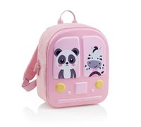 Miquelrius - Mochila Escolar Infantil Guardería Mini 10L, Bus Stop Rosa | Materiales Reciclados, Doble Tirador, Tarjeta Identificativa, Cierre de Seguridad, 24,5 x 12 x 30,5 cm, Vuelta al Cole