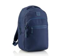 Miquelrius - Mochila Escolar Juvenil Triple 25L para Instituto, Reciclada, Compartimento PC, Bolsillos Laterales, Espalda Acolchada, Repelente al Agua, Vuelta al Cole, 28 x 16,5 x 41 cm, Raw Marino