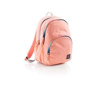 Miquelrius - Mochila Grande, Tres Compartimentos, Poliéster reciclado, Espacio Acolchado para PC/Tablet, Espalda Ergonómica, Base Reforzada, Colección Iris, Color Coral