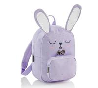 Miquelrius - Mochila infantil doble con forma de conejo, Cremalleras de plástico, Asas regulables, Espalda acolchada, Tiradores metálicos, Cierre clic en el pecho, Portanombre, 5 litros, 27x20x10 cm