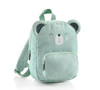 Miquelrius - Mochila infantil doble con forma de oso, Cremalleras de plástico, Asas regulables, Espalda acolchada, Tiradores metálicos, Cierre clic en el pecho, Portanombre, 5 litros, 27x20x10 cm