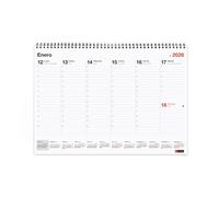 Miquelrius - Planificador semanal 2026 Basic, Planning de sobremesa, Calendario A3: 420 x 296 mm, Con espacio para anotar, Vade semana vista, Encuadernación espiral doble, Español