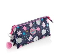 Miquelrius - Portatodo Triple Compartimento, Estuche Escolar, Cierres Cremalleras de plástico Resistente, Tiradores metálicos, Portatodo Estuche de 220 x 115 x 20 mm, Twinkle