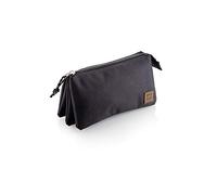 Miquelrius - Portatodo Triple , Material Reciclado , Estuche Tamaño 225 x 115 x 20 mm , Doble Cierre con Cremallera , Colección Urban , Color Negro
