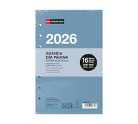 Miquelrius - Recambio agenda anillas 2026, 16 meses, Día Página, Recambio diario para agenda de anillas, Similar A6+ (117 x 182 mm), Repuesto para agenda 6 anillas, ES-EN-PT