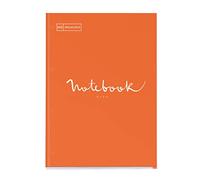 Miquelrius - Recambio de 80 hojas cuadriculadas A4, Bloc encolado con 4 taladros para archivador o carpeta de anillas, Papel de 90 g/m², Emotions naranja