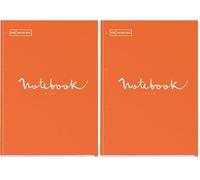 Miquelrius - Recambio de 80 hojas cuadriculadas A4, Bloc encolado con 4 taladros para archivador o carpeta de anillas, Papel de 90 g/m², Emotions naranja (Paquete de 2)