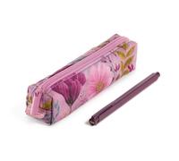 Miquelrius - Set Estuche Portatodo y Bolígrafo Metálico, Rosa | Portatodo de Poliéster y Bolígrafo de Tinta Azul con Recambio Metal Parker GelM, Bloom Field