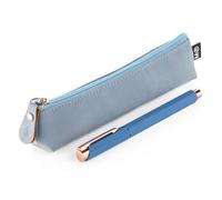 Miquelrius - Set portatodo mini con Bolígrafo bonito metálico de tinta azul, Boli recargable compatible con recambio Metal Parker 1 mm, Para regalar o llevar siempre contigo, Azul