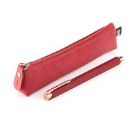 Miquelrius - Set portatodo Mini con bolígrafo Bonito metálico de Tinta Azul, Boli Recargable Compatible con Recambio Metal Parker 1 mm, para Regalar o Llevar Siempre contigo, Rojo