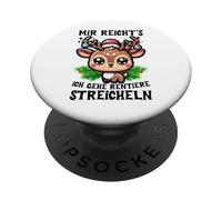 Mir Reicht´s Ich Gehe Rentiere Streicheln Lindo Reno Navidad PopSockets PopGrip Adhesivo