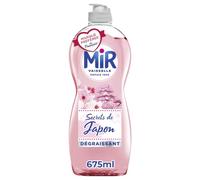 Mir Vaiselle, Líquido Vajilla Manos, Secretos de Japón, Cereza Imperial y Flor de Loto, desengrasante, Sin conservantes ni alérgenos Perfume, Marca Preferee des Francais, 675 ml
