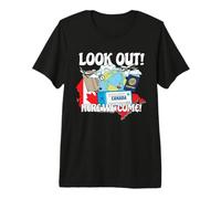 Mira Canadá Aquí Venimos Viaje de Vacaciones Familiares a Juego Camiseta Premium