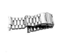 Mira correas Banda de acero inoxidable 18 mm 20 mm 22 mm Correa de 24 mm Madrea de pulsera curva Doble bloqueo Bintil de muñeca #0000