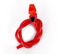 Mira de tubo con cuerda de goma de silicona elástica suave para posicionamiento de línea de tres puntos en arcos compuestos y tradicionales (rojo 1 unidad)