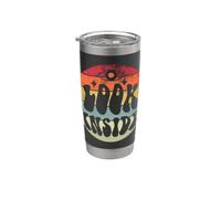 Mira dentro espiritual retro Vaso térmico de acero inoxidable de doble pared