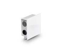 Mira Elemento Modular De Toma De Montaje Quad USB Vidrio Acero Inoxidable/Vidrio