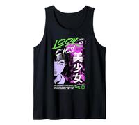 Mira en mis Ojos Chica Anime Arte Camiseta sin Mangas