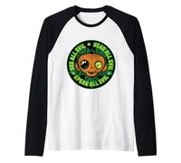 Mira, Escucha y Habla a Todos los Monos malvados Camiseta Manga Raglan