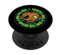 Mira, Escucha y Habla a Todos los Monos malvados PopSockets PopGrip Adhesivo