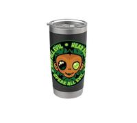 Mira, escucha y habla a todos los monos malvados Vaso térmico de acero inoxidable de doble pared