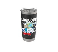 Mira Eslovaquia Aquí Venimos Viaje de Vacaciones Familiares a Juego Vaso térmico de acero inoxidable de doble pared