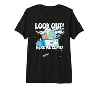Mira Fiji Aquí Venimos Viaje de Vacaciones Familiares a Juego Camiseta Premium