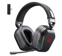Mira H868 - Auriculares inalámbricos RGB para juegos, 3 modos, sonido envolvente 7.1, controlador de 40 mm, almohadillas de espuma de cuero, micrófono con cancelación de ruido, auriculares sobre la