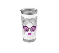 Mira Hacia Adentro Ámate A Ti Mismo Chica Gafas De Sol Vaso térmico de acero inoxidable de doble pared
