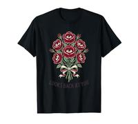 Mira hacia atrás en ti macabro Floral Halloween Arte de Ojos espeluznantes Camiseta gráfica económica